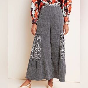 Anthropologie Pilcro Oceana Wide-Leg Bloomingprint Pants